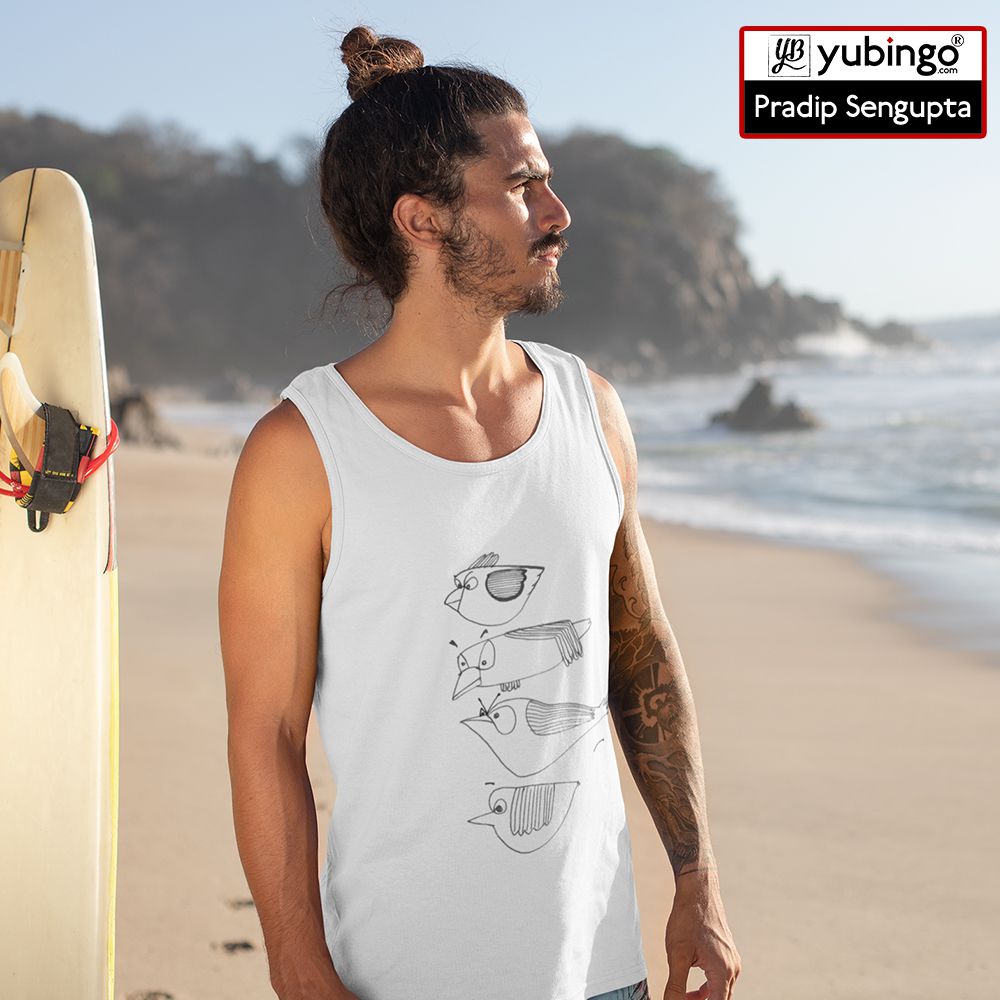 Angry birds Tank Tops-White