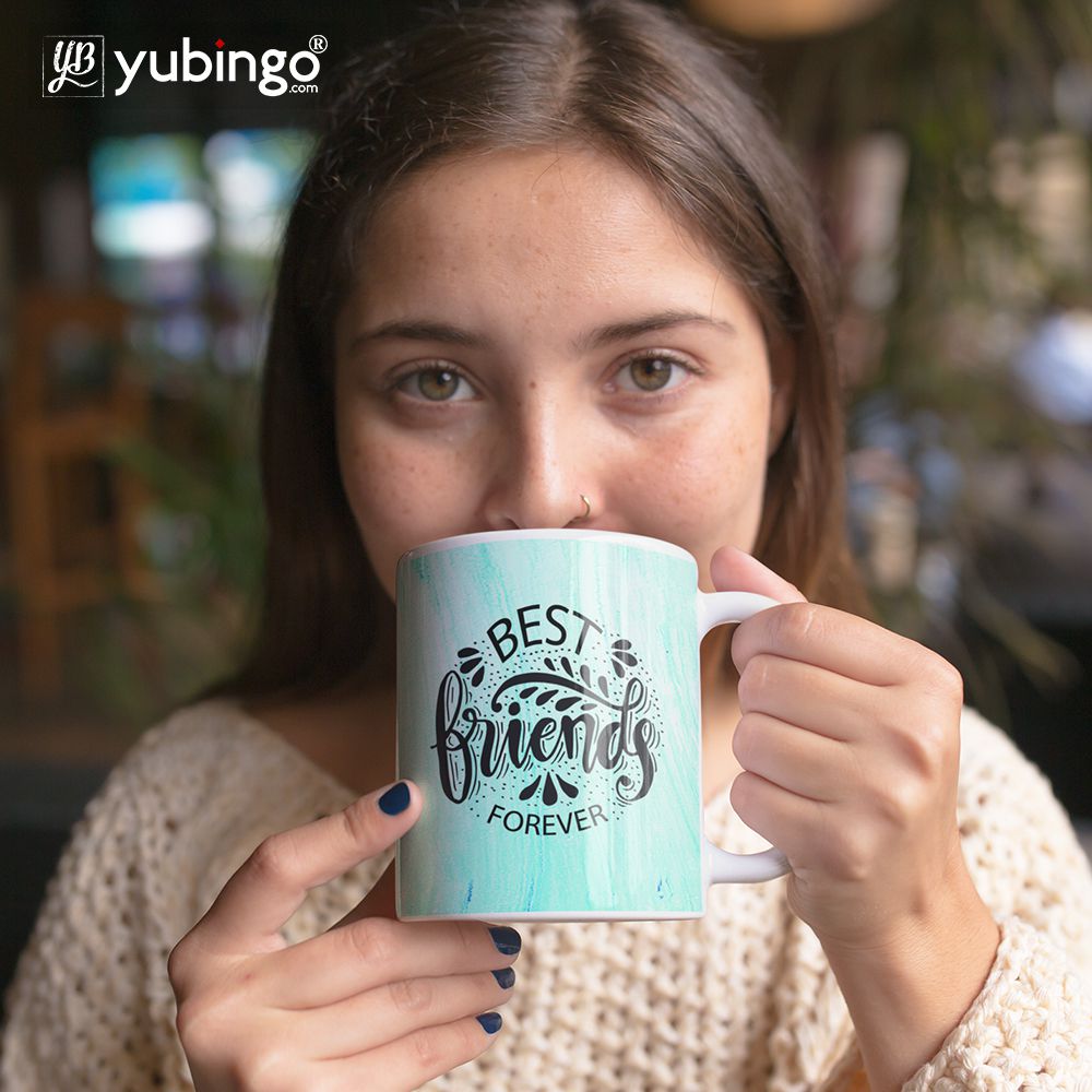 Best Friends Forever Coffee Mug with Coaster and Keychain