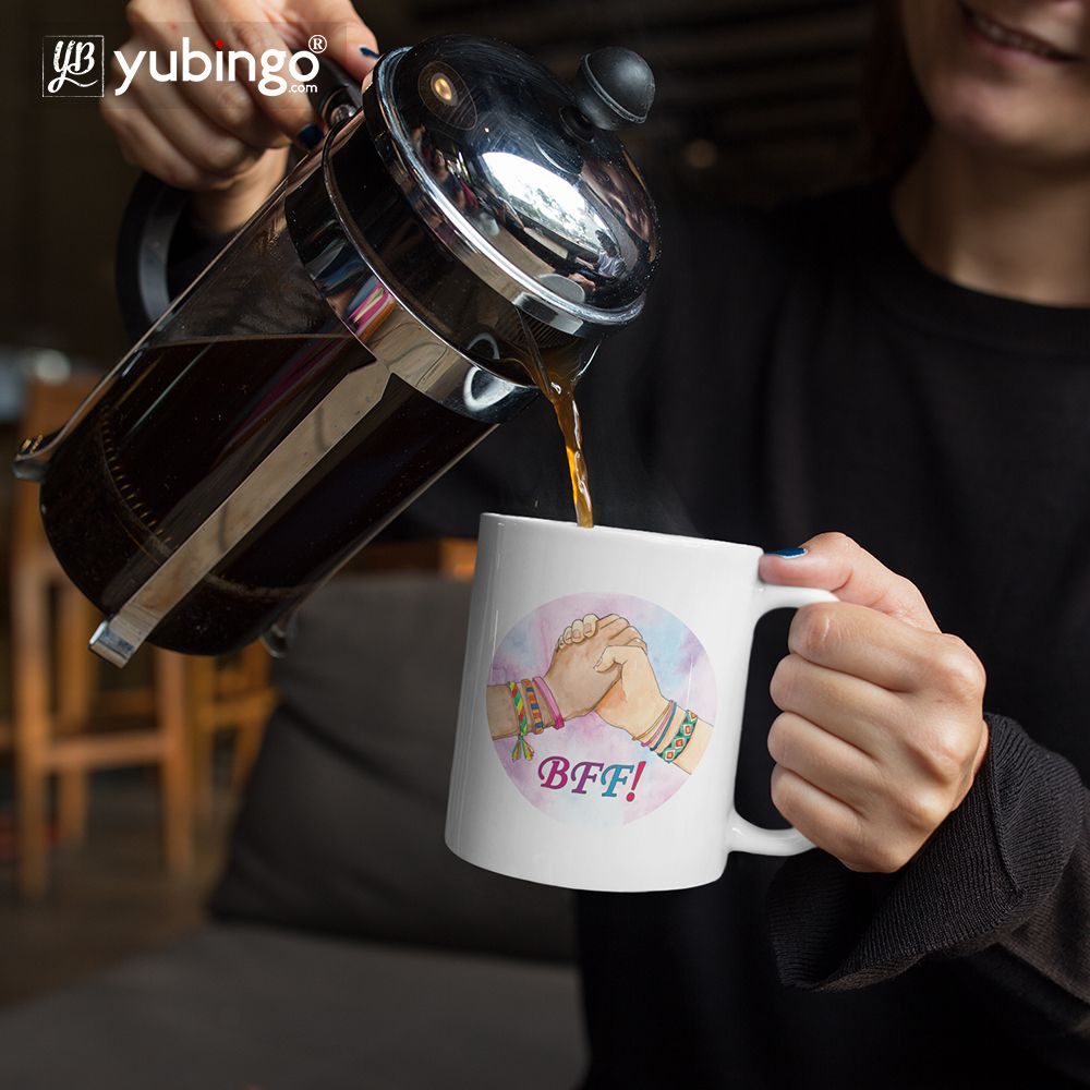 BFF Coffee Mug with Coaster and Keychain