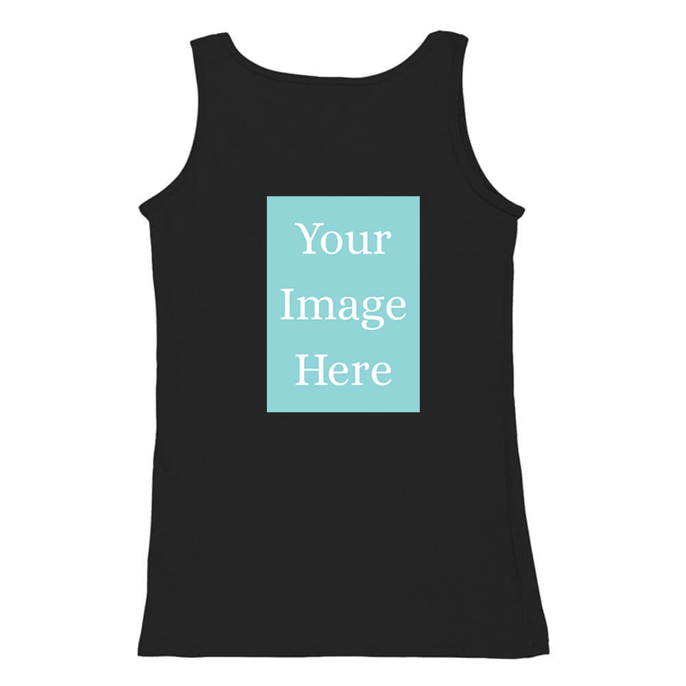 Black Customised Tank Top - Back Print