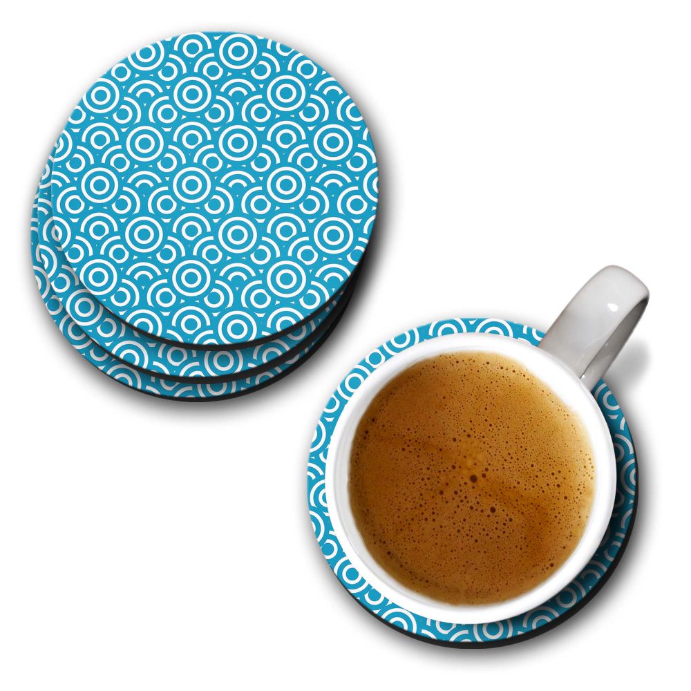 Blue Circles Coasters