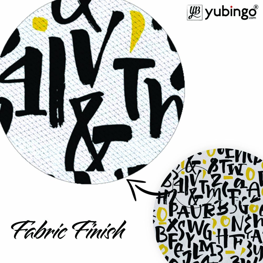 Alphabets And Numbers Mouse Pad (Round)-Image3
