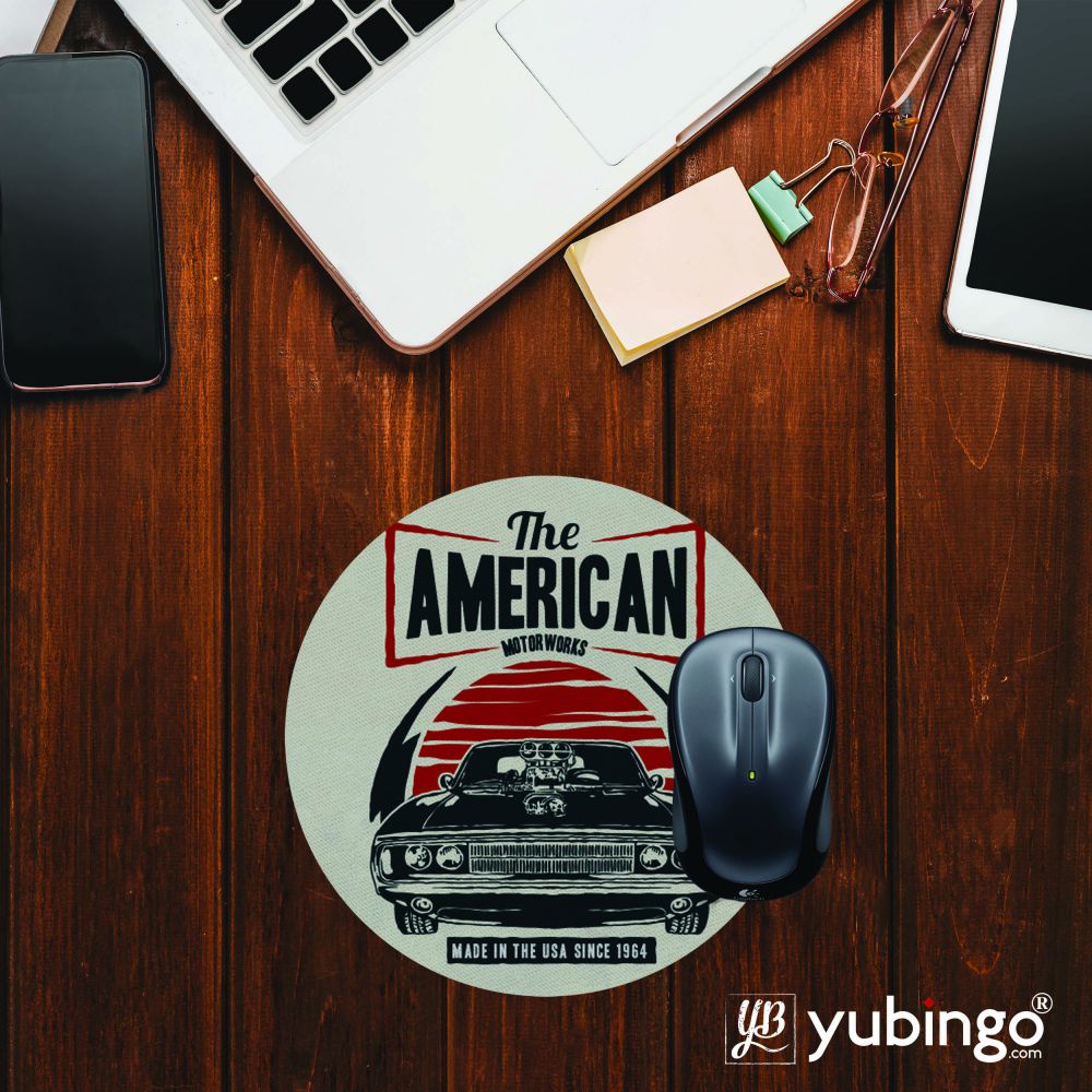American Motorworks Mouse Pad (Round)-Image2