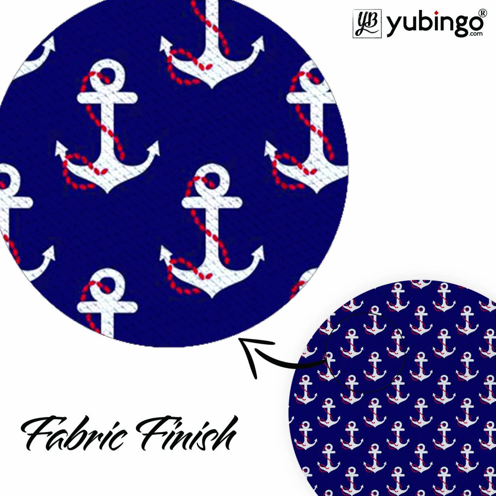 Anchor Pattern Mouse Pad (Round)-Image3