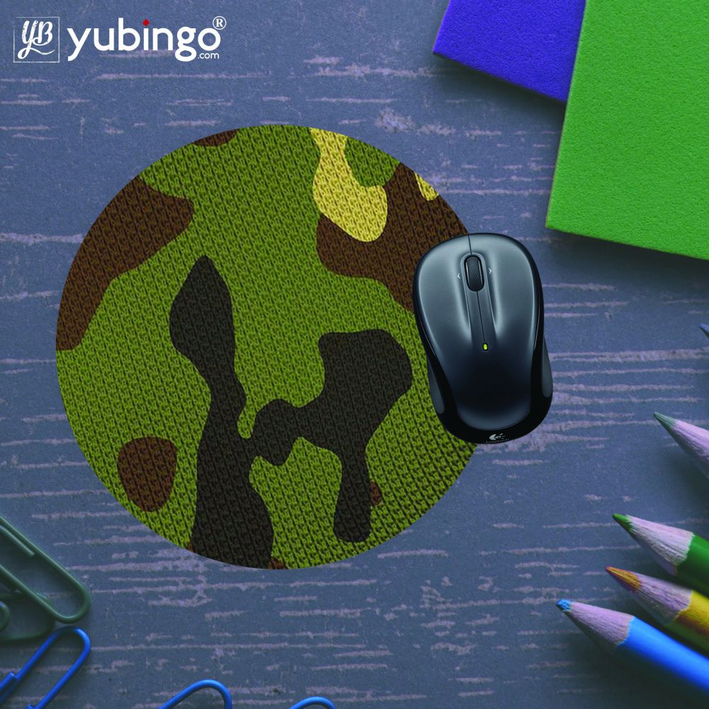 Army Camouflage Mouse Pad (Round)-Image5