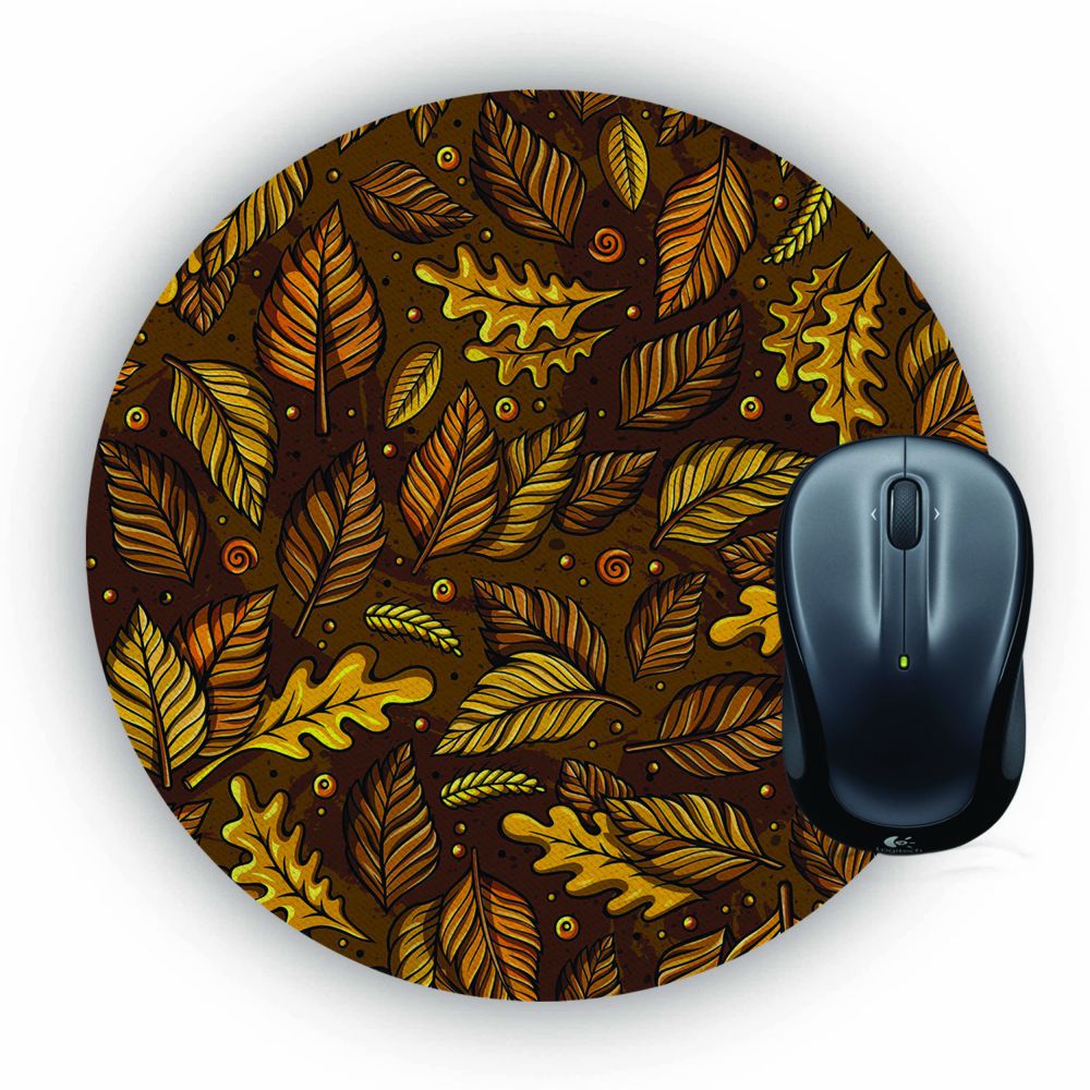 Autumn Leaves Mouse Pad (Round)