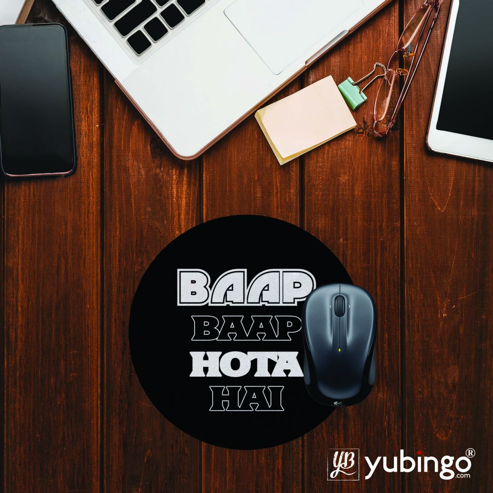 Baap Baap Hota Hai Mouse Pad (Round)-Image2