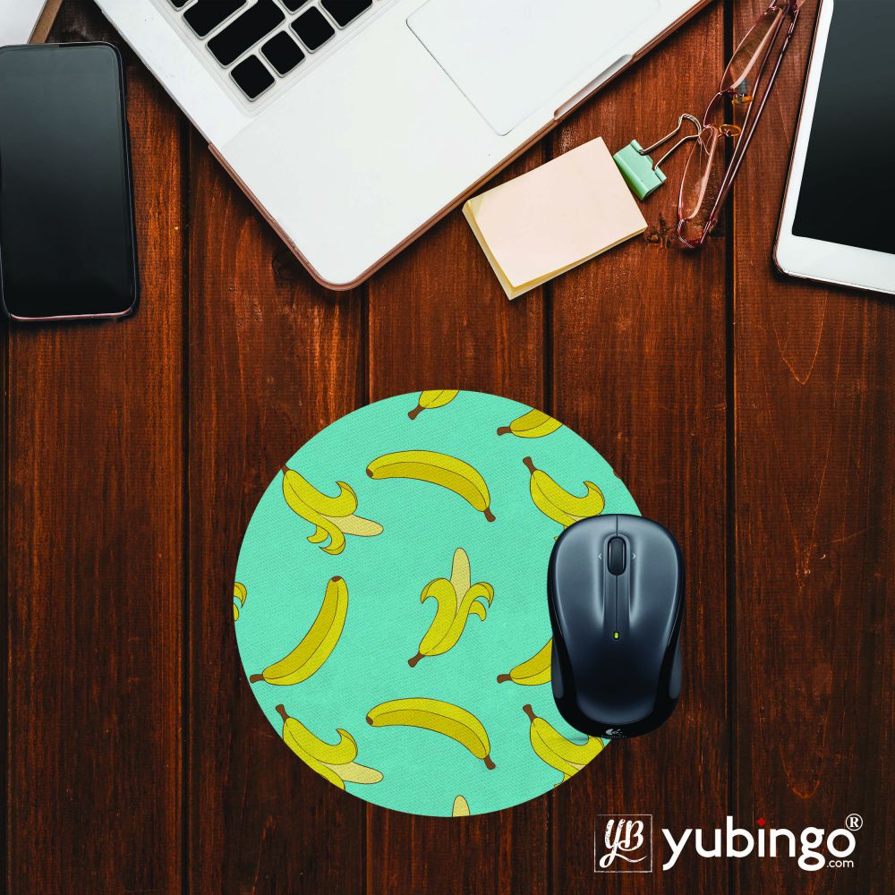 Banana Pattern Mouse Pad (Round)