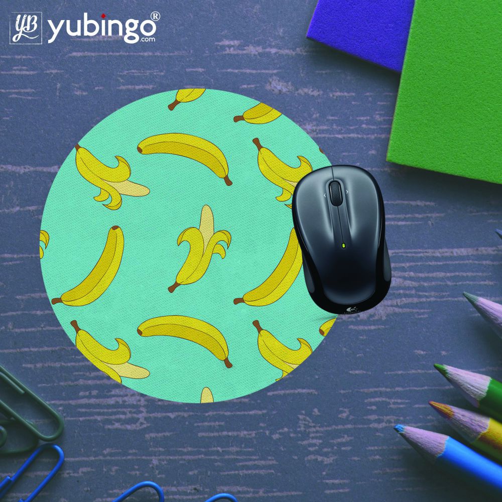 Banana Pattern Mouse Pad (Round)-Image5