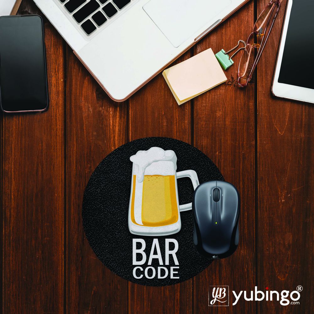 Bar Code Mouse Pad (Round)-Image2