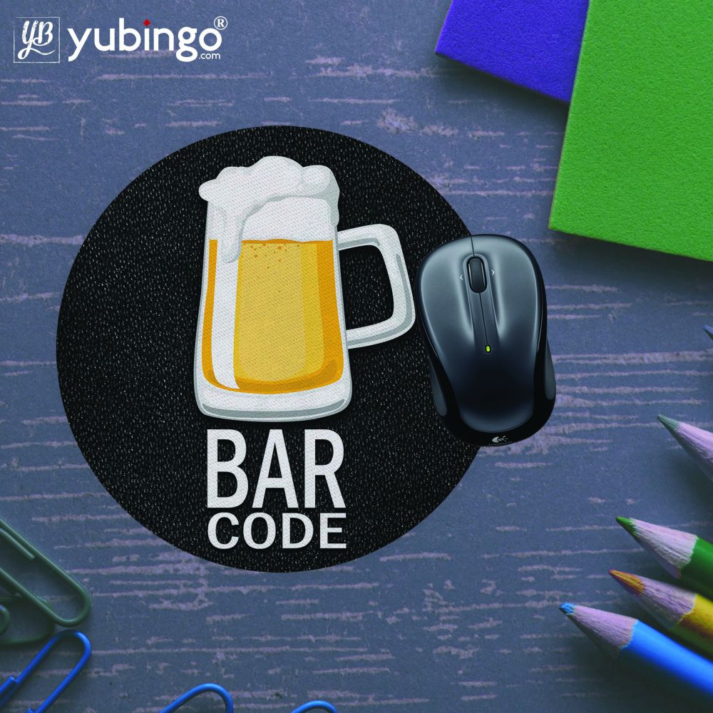 Bar Code Mouse Pad (Round)-Image5