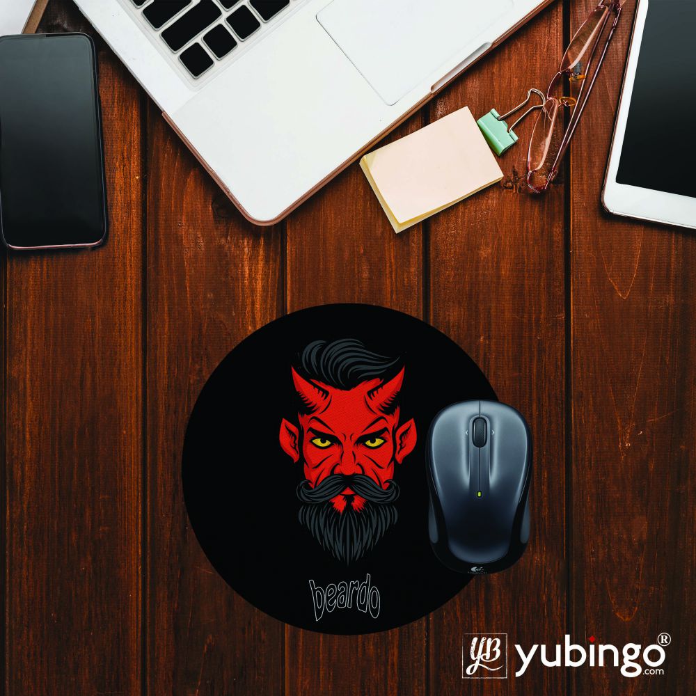 Beardo Stylish Fellow Mouse Pad (Round)-Image2