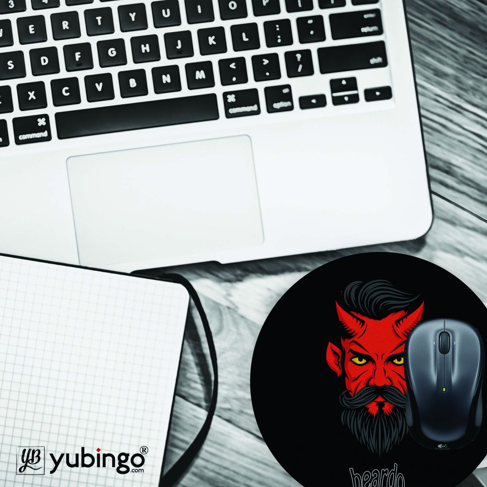 Beardo Stylish Fellow Mouse Pad (Round)-Image4