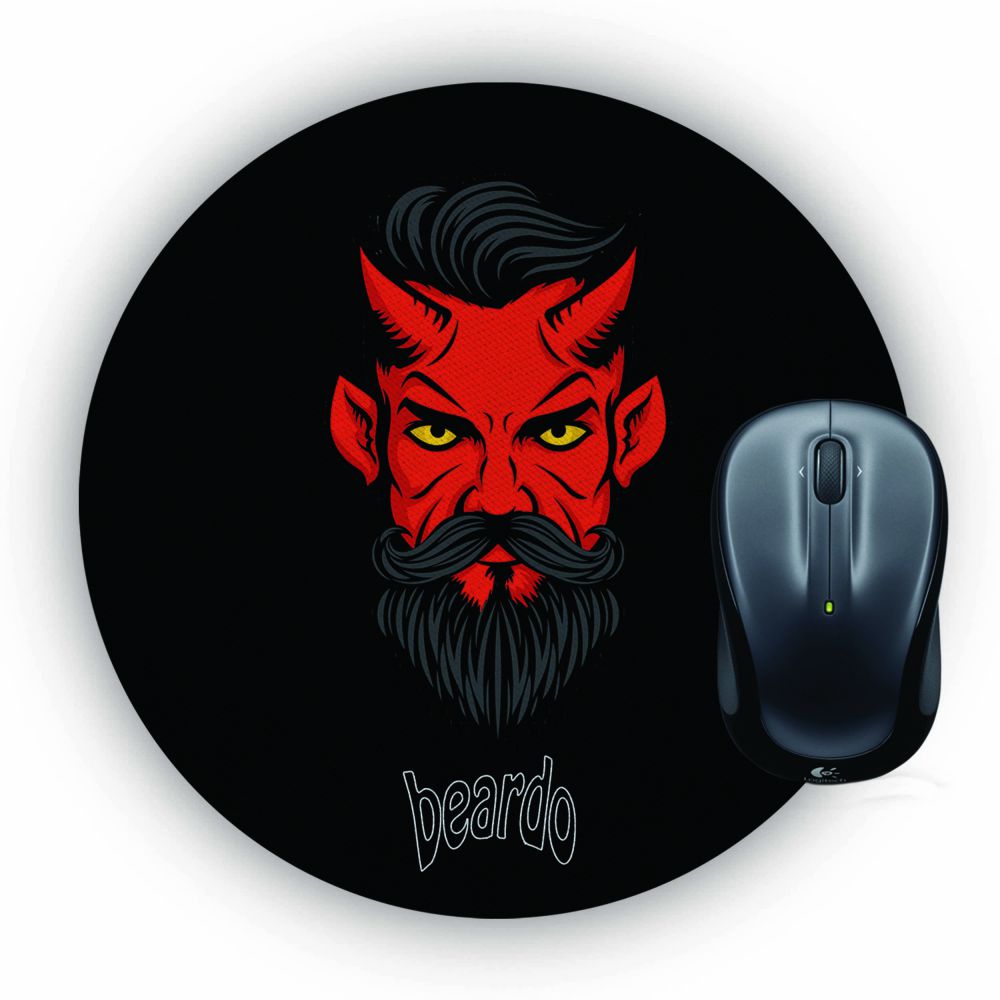 Beardo Stylish Fellow Mouse Pad (Round)