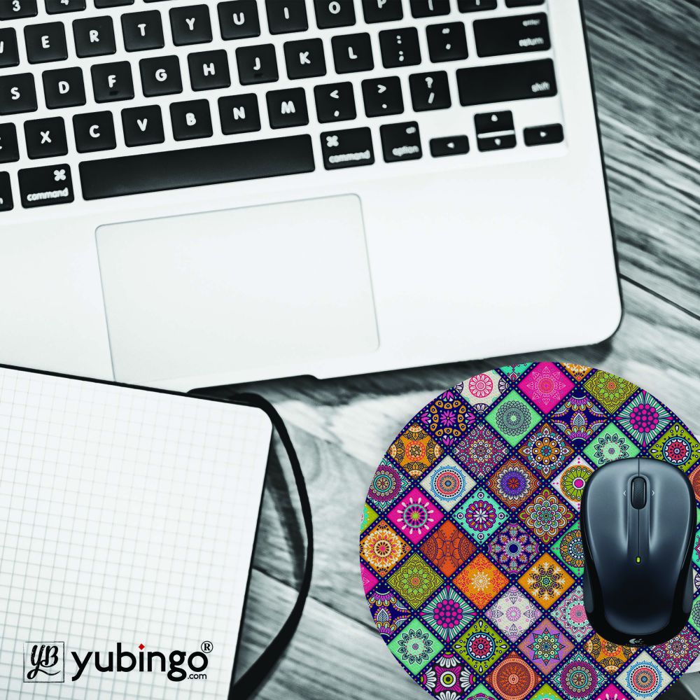 Beautiful Mandala Pattern Mouse Pad (Round)-Image4