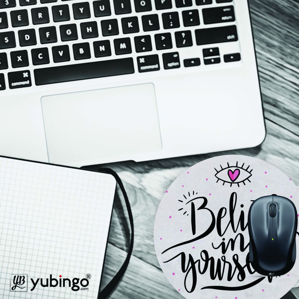 Believe Yourself Mouse Pad (Round)-Image4