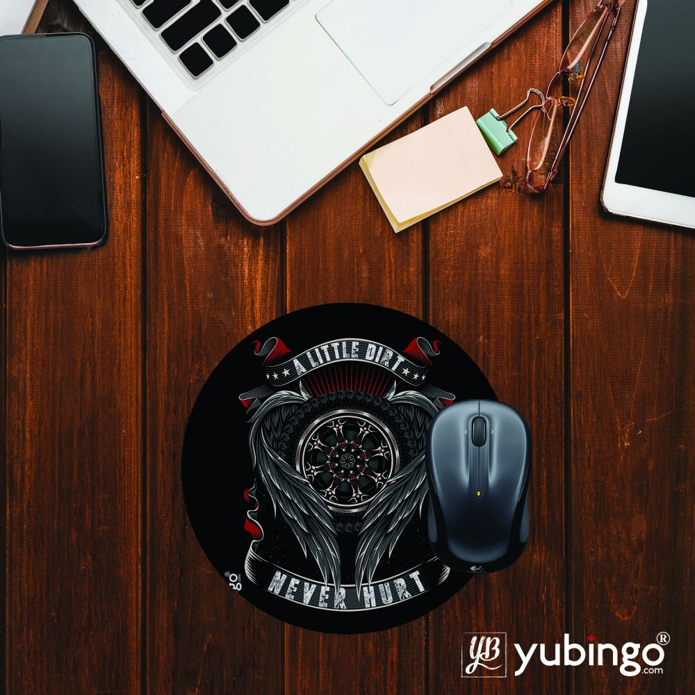 Biking Quote Mouse Pad (Round)-Image2