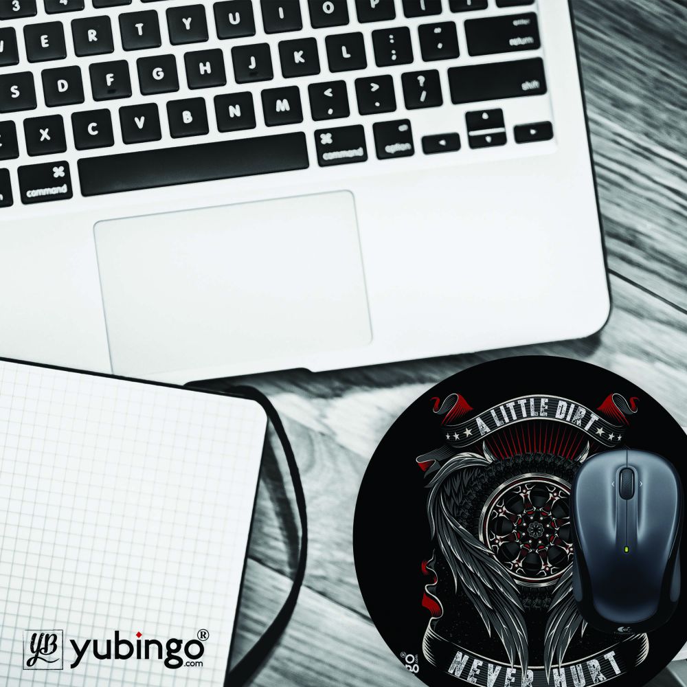 Biking Quote Mouse Pad (Round)-Image4