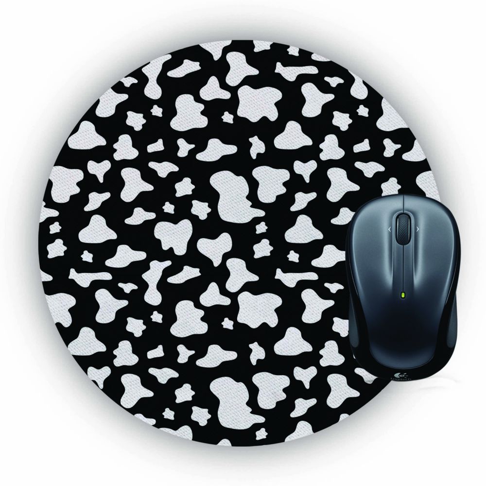 Black And White Pattern Mouse Pad (Round)