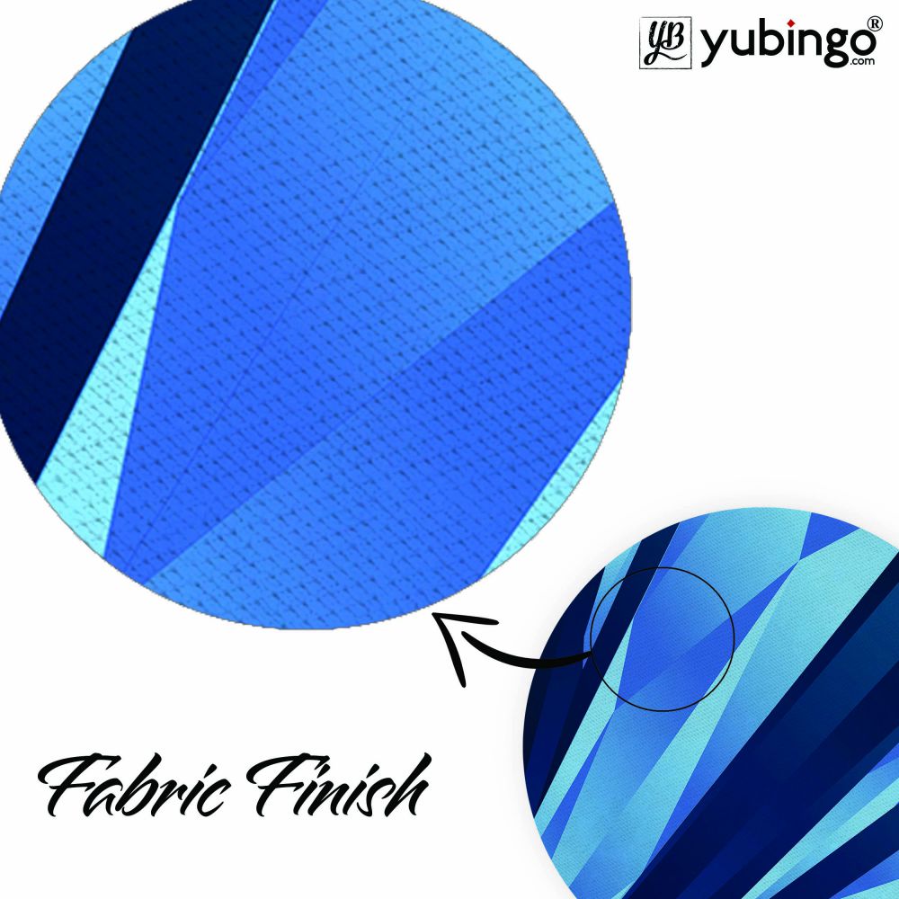 Blue Pattern Mouse Pad (Round)-Image3