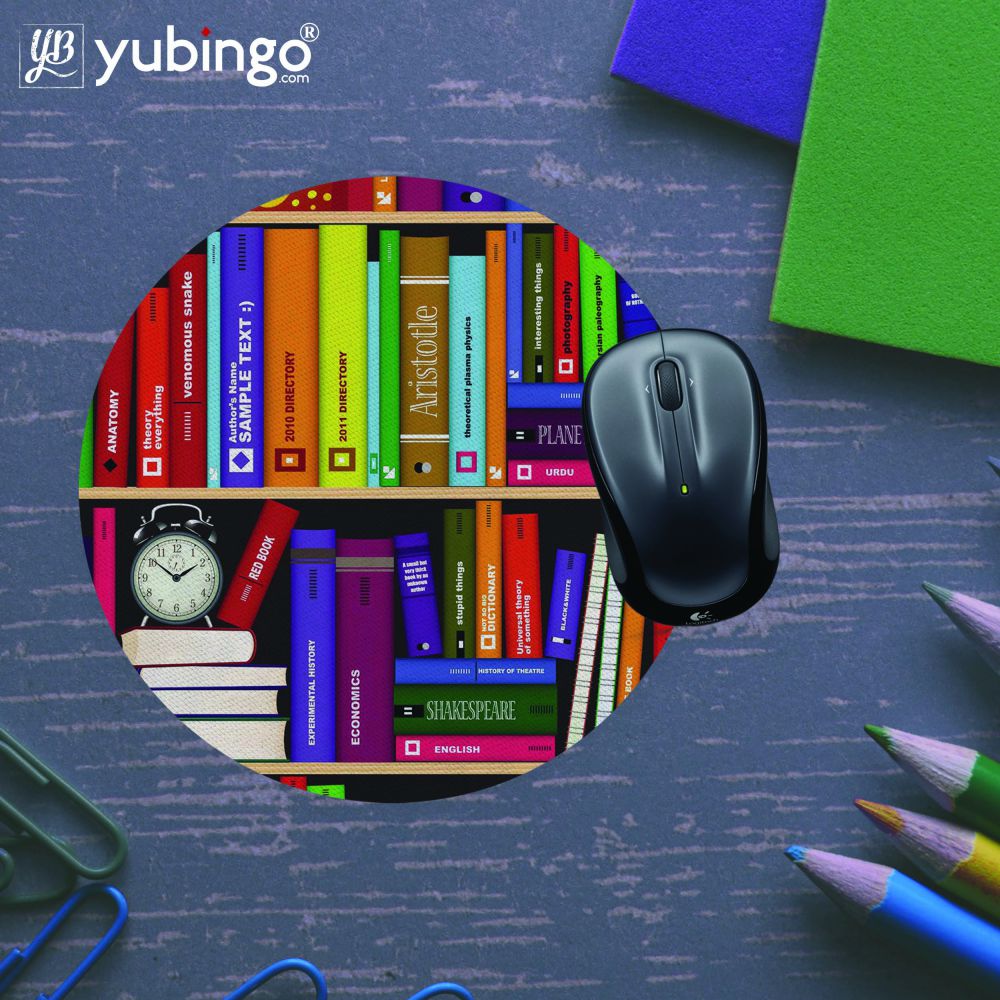 Books Mouse Pad (Round)-Image5
