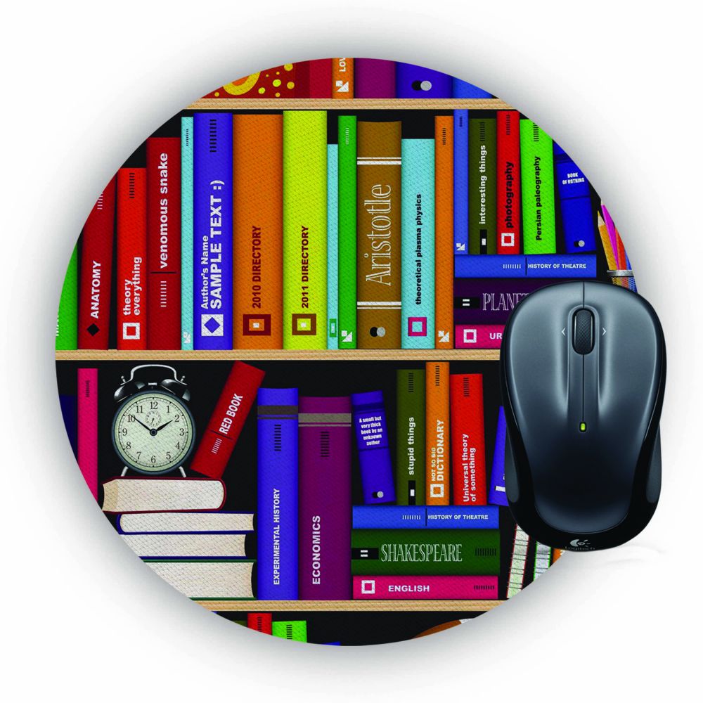 Books Mouse Pad (Round)
