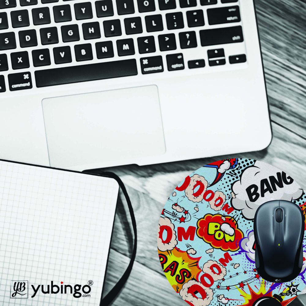 Boom Bang Mouse Pad (Round)-Image4