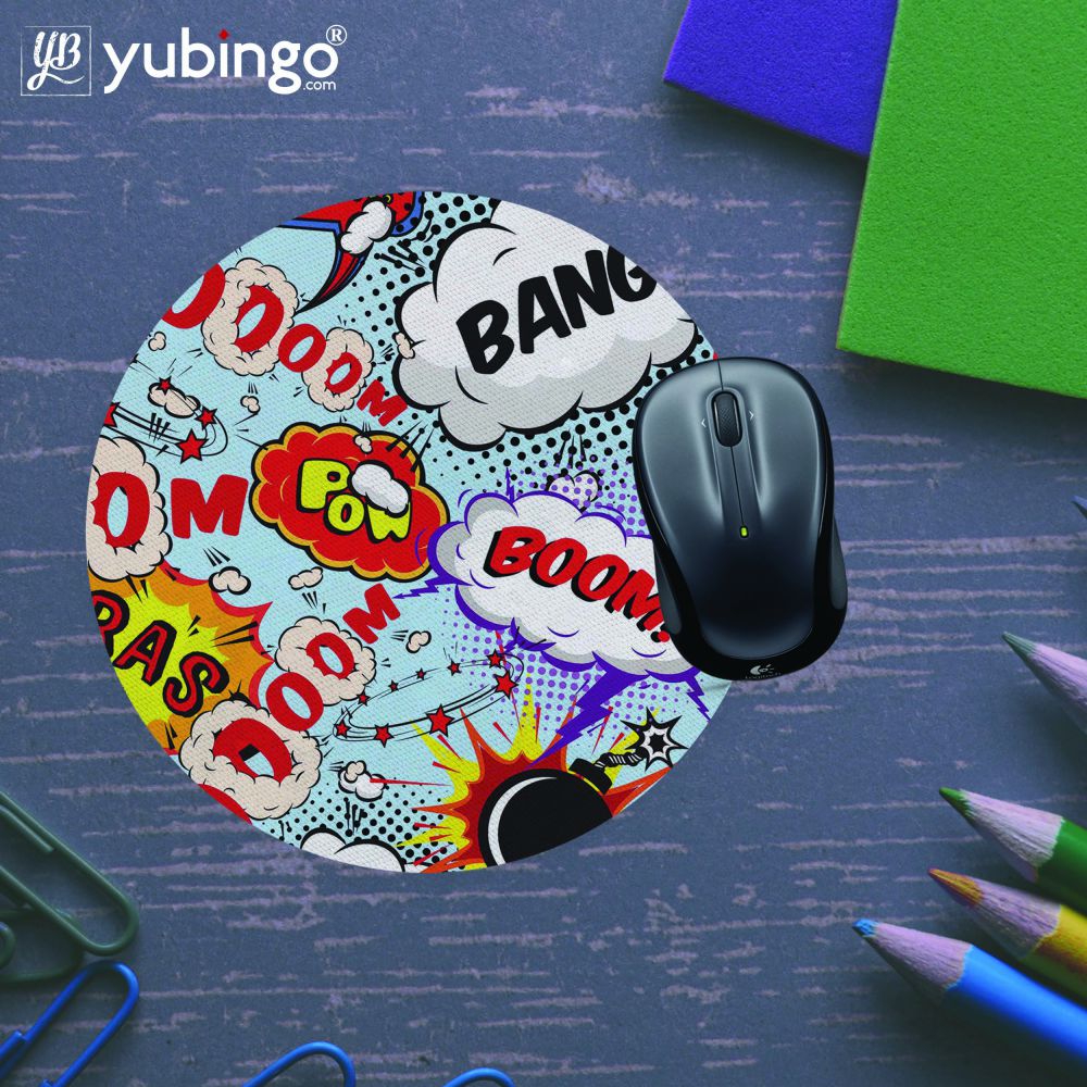 Boom Bang Mouse Pad (Round)-Image5
