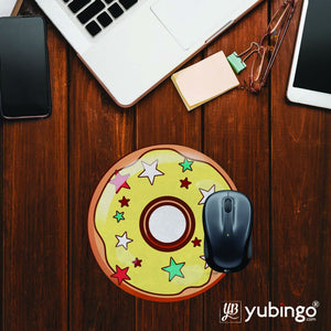 Brown Doughnut Mouse Pad (Round)-Image2