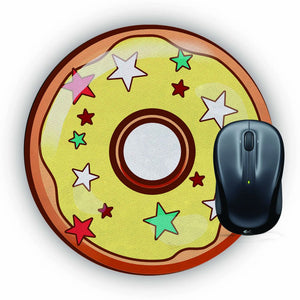 Brown Doughnut Mouse Pad (Round)