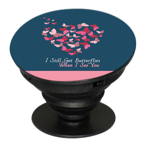 Butterflies on Seeing You Mobile Grip Stand (Black)