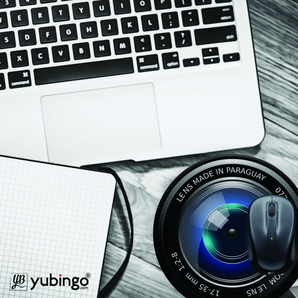 Camera Lens Mouse Pad (Round)-Image4