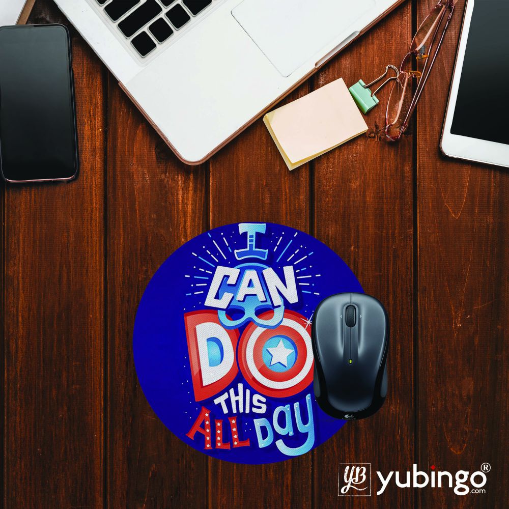 Can Do This All Day Mouse Pad (Round)-Image2