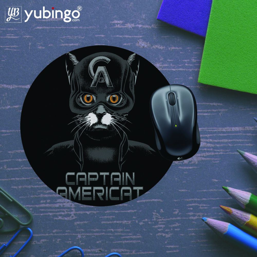 Captain Americat Mouse Pad (Round)-Image5