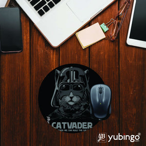 Cat Vader Mouse Pad (Round)-Image2