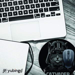 Cat Vader Mouse Pad (Round)-Image4