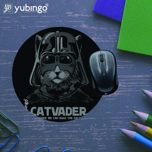 Cat Vader Mouse Pad (Round)-Image5