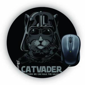 Cat Vader Mouse Pad (Round)