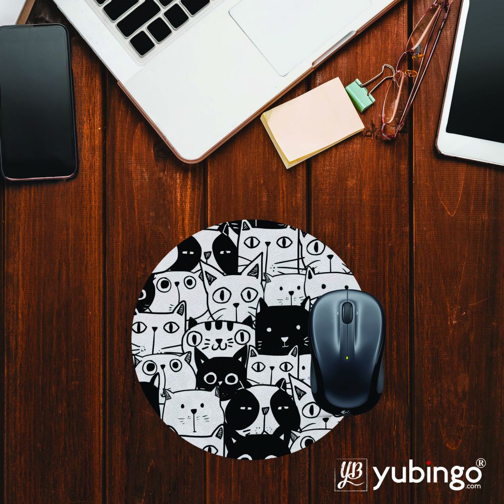 Cats Mouse Pad (Round)