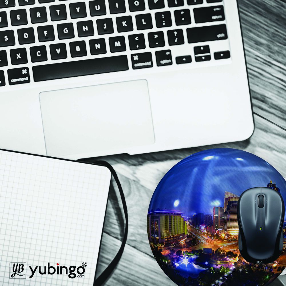 City Landscape Mouse Pad (Round)-Image4