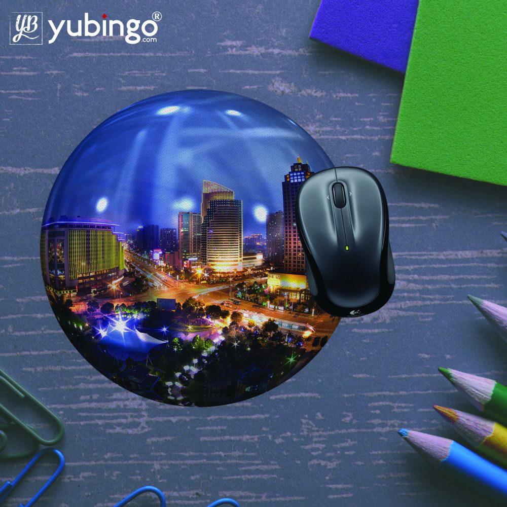 City Landscape Mouse Pad (Round)-Image5
