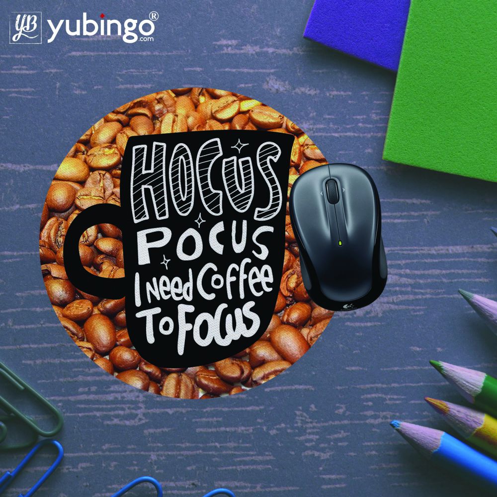 Coffee to Focus Mouse Pad (Round)-Image5
