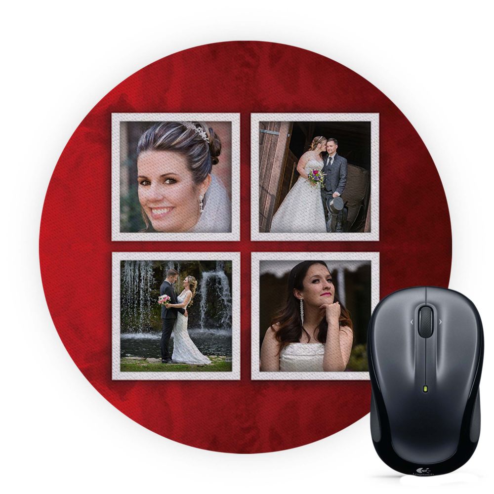 Collage with Photos Mouse Pad (Round)