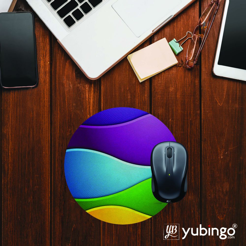 Colors Multiplied Mouse Pad (Round) - product image 2
