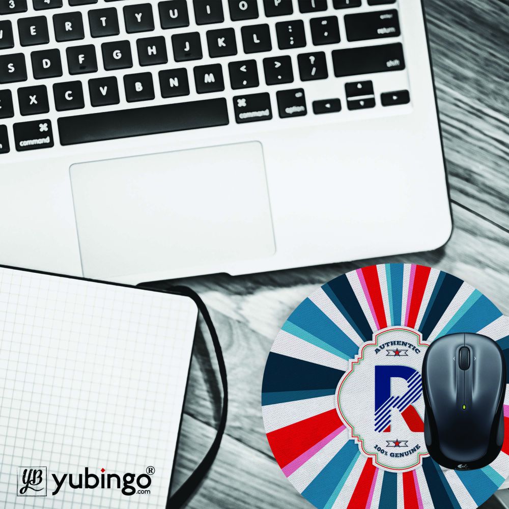 Colourful Customised Alphabet Mouse Pad (Round)-Image4