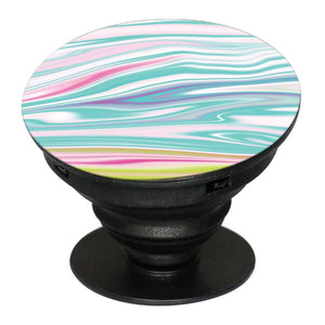 Colourful Marble Mobile Grip Stand (Black)