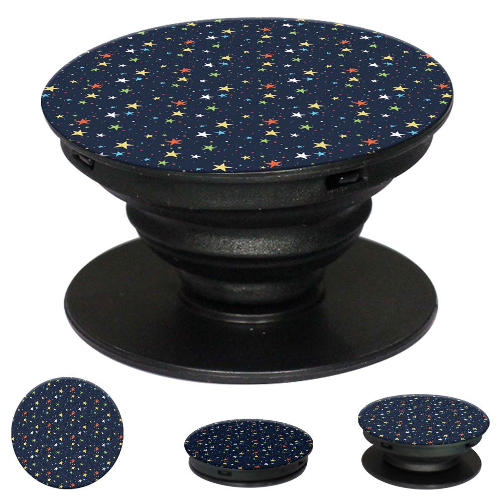 Colourful Stars Mobile Grip Stand (Black)