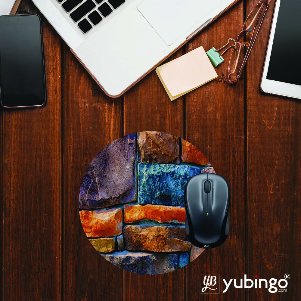 Colourful Stones Mouse Pad (Round)-Image2
