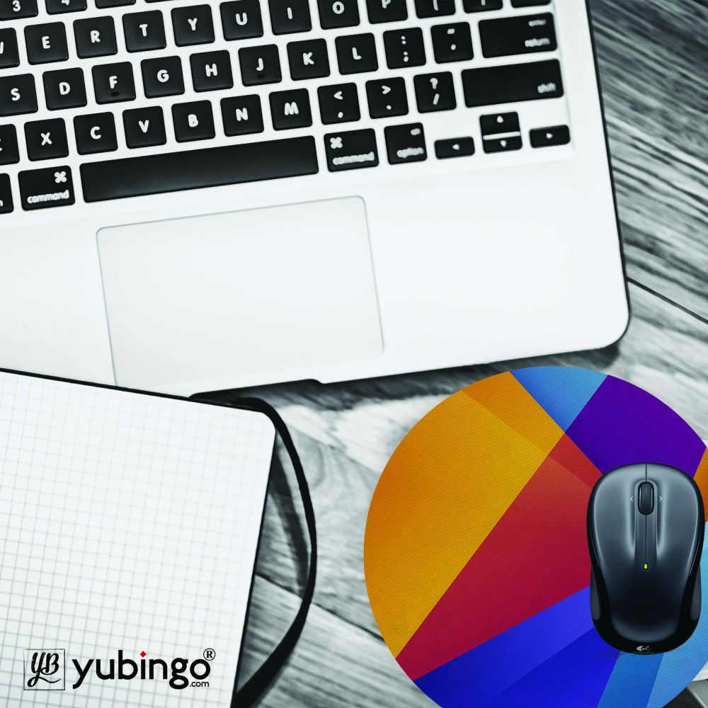 Colours Pattern Mouse Pad (Round)-Image4