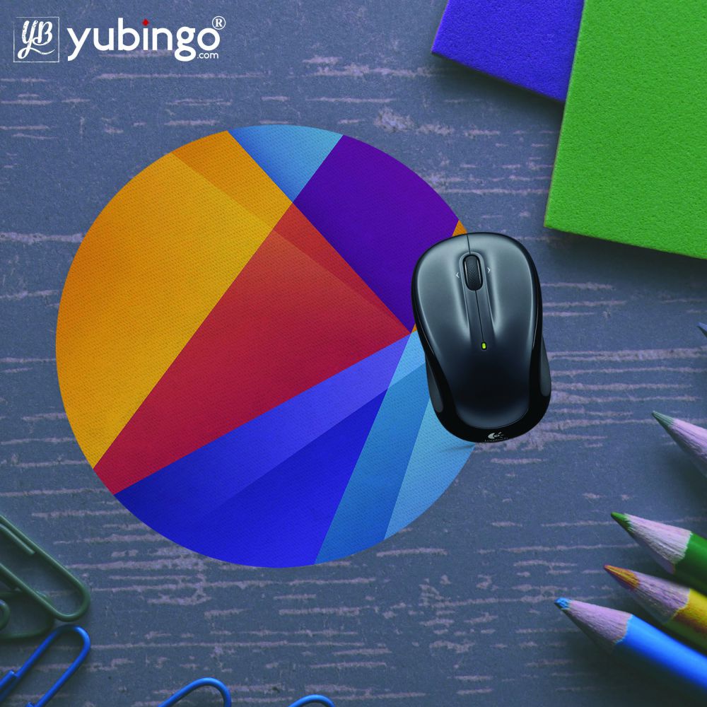 Colours Pattern Mouse Pad (Round)-Image5